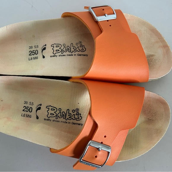 BOHO Birkenstock Catalina Orange Sandals Shoes Slides 39 8 8.5 minimal wear &… - Picture 6 of 16